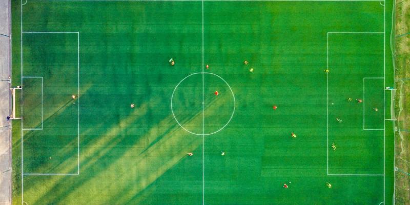 Soccer field from above