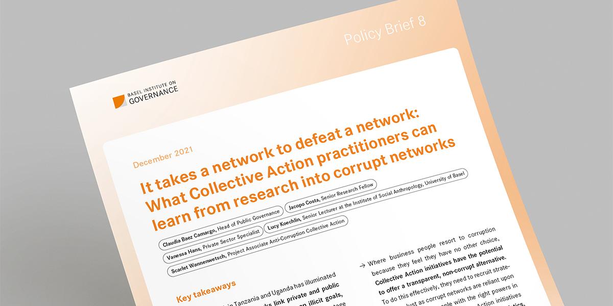 Policy Brief 8: It takes a network to defeat a network