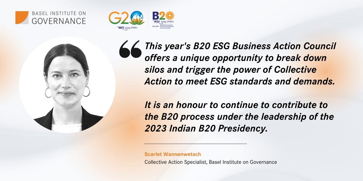 B20 India slide with quote from Scarlet Wannenwetsch