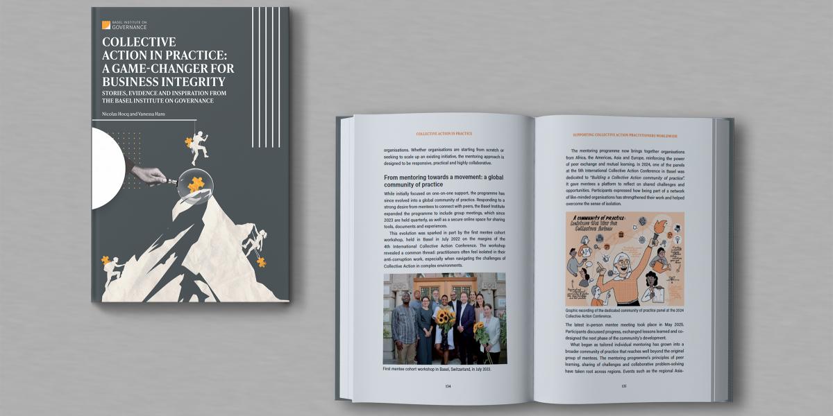 mock up image of the book Collective Action in practice: a game-changer for business integrity