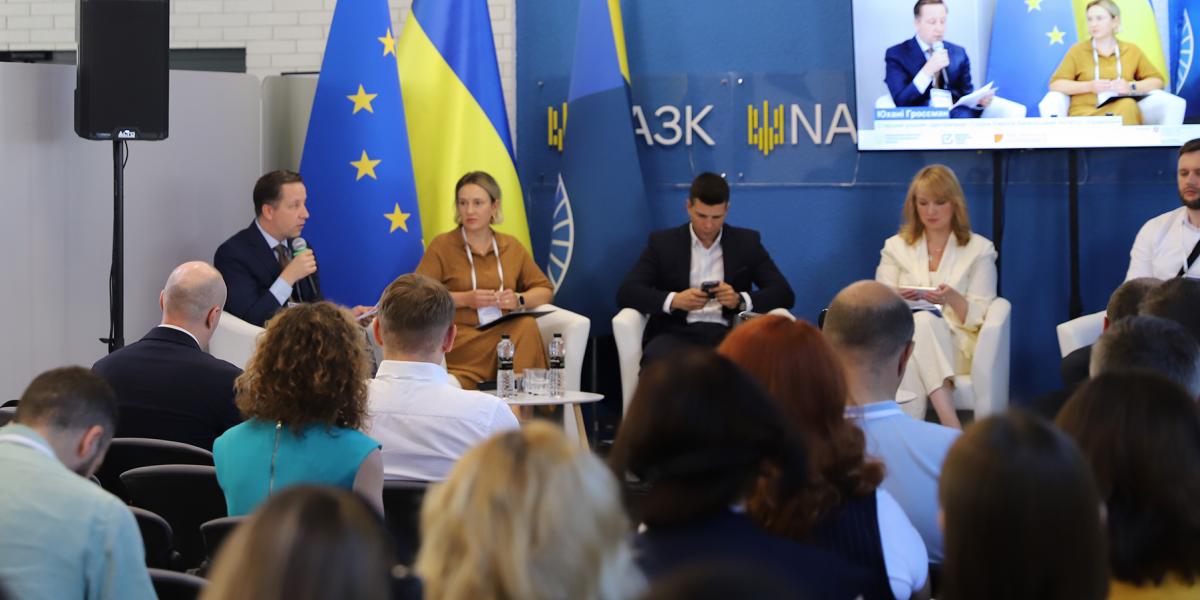 Juhani Grossmann speaking at launch of corruption risk assessment report of the National Agency for Corruption Prevention of Ukraine