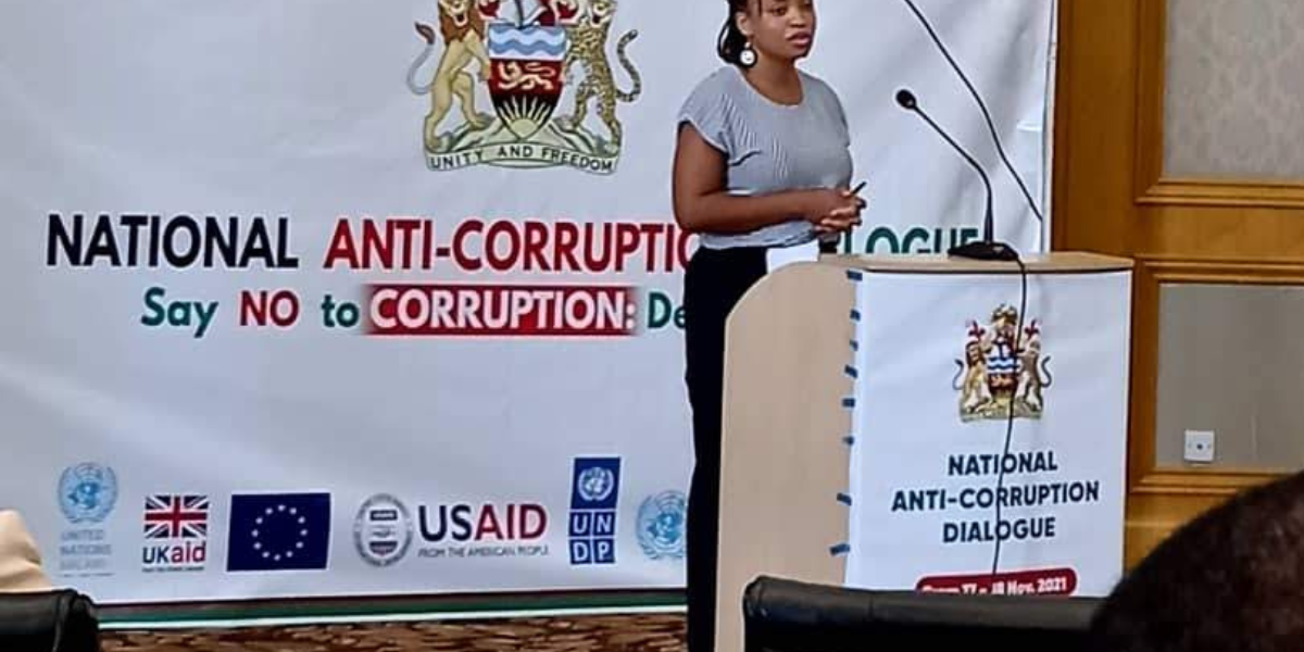 Photo of Misozi Samuti at the National Anti-Corruption Dialogue