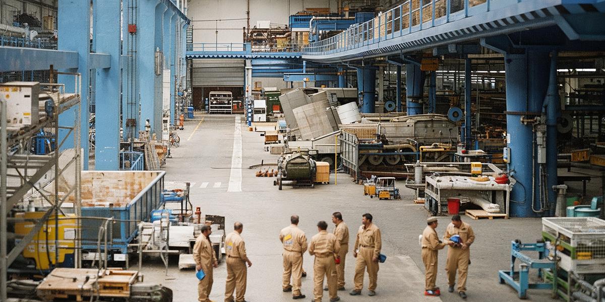AI-generated image of defence manufacturing plant