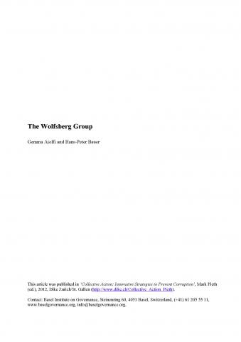 The Wolfsberg Group Basel Institute On Governance